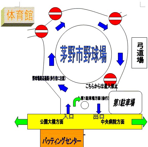 野球場周辺案内図