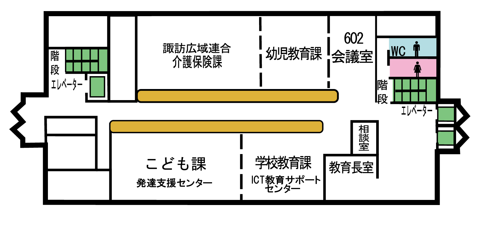 市庁舎6階案内図