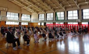 入学式の1年生の様子です