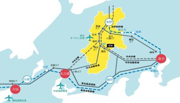 長野県の地図
