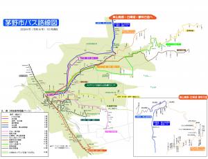 茅野市全体バス路線図