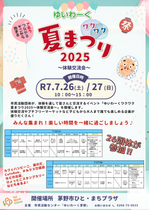 夏まつり館内掲示ポスター
