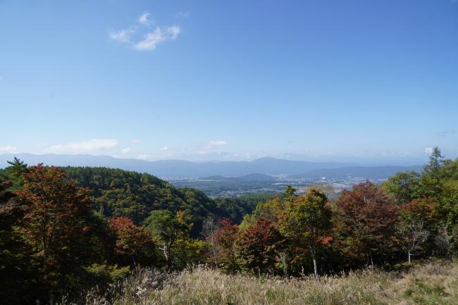 横谷観音駐車場 色づき始め