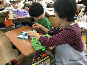 家庭科の授業の様子