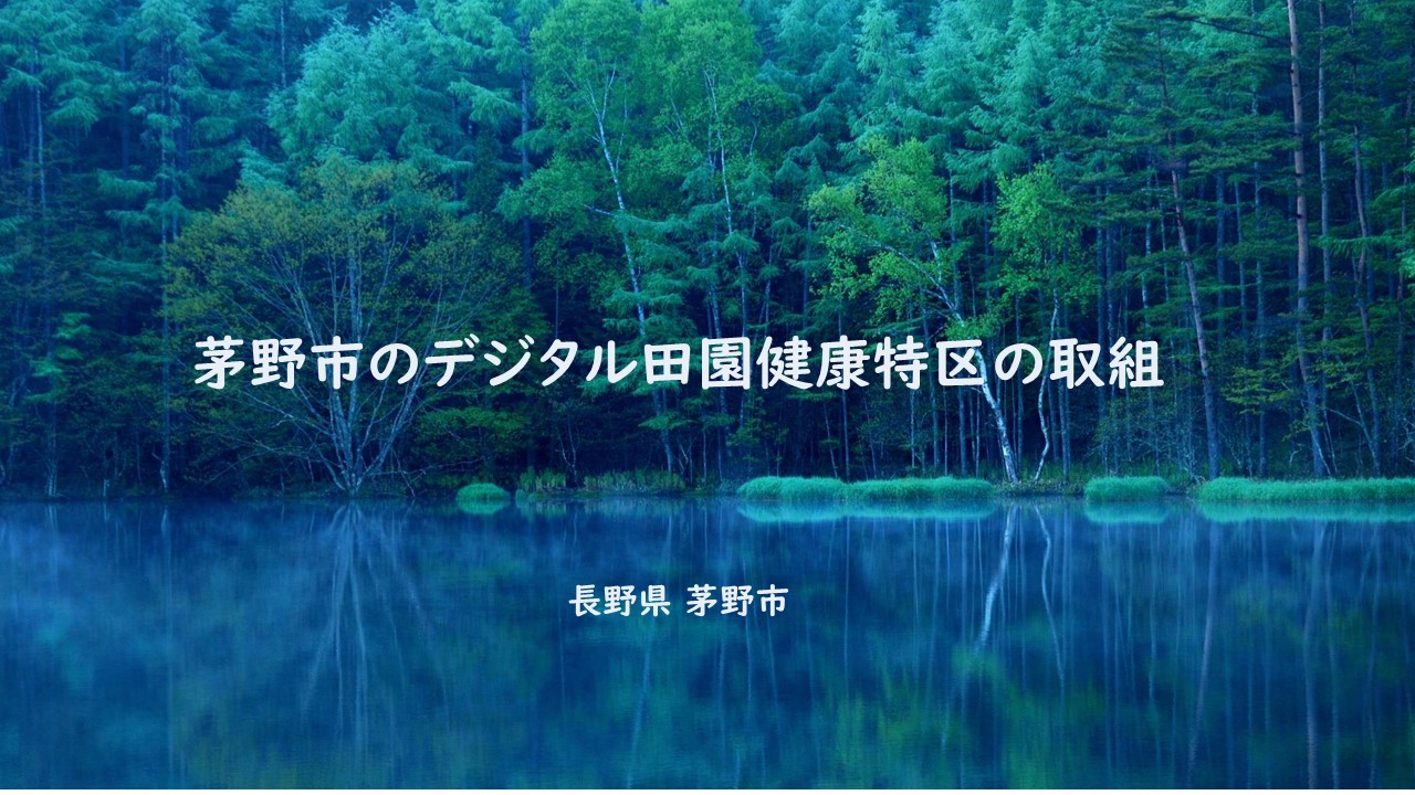 茅野市のデジタル田園健康特区の取組