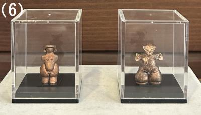 純銅土偶オブジェ(縄文のビーナス、仮面の女神)