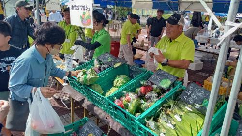 野菜マルシェの様子