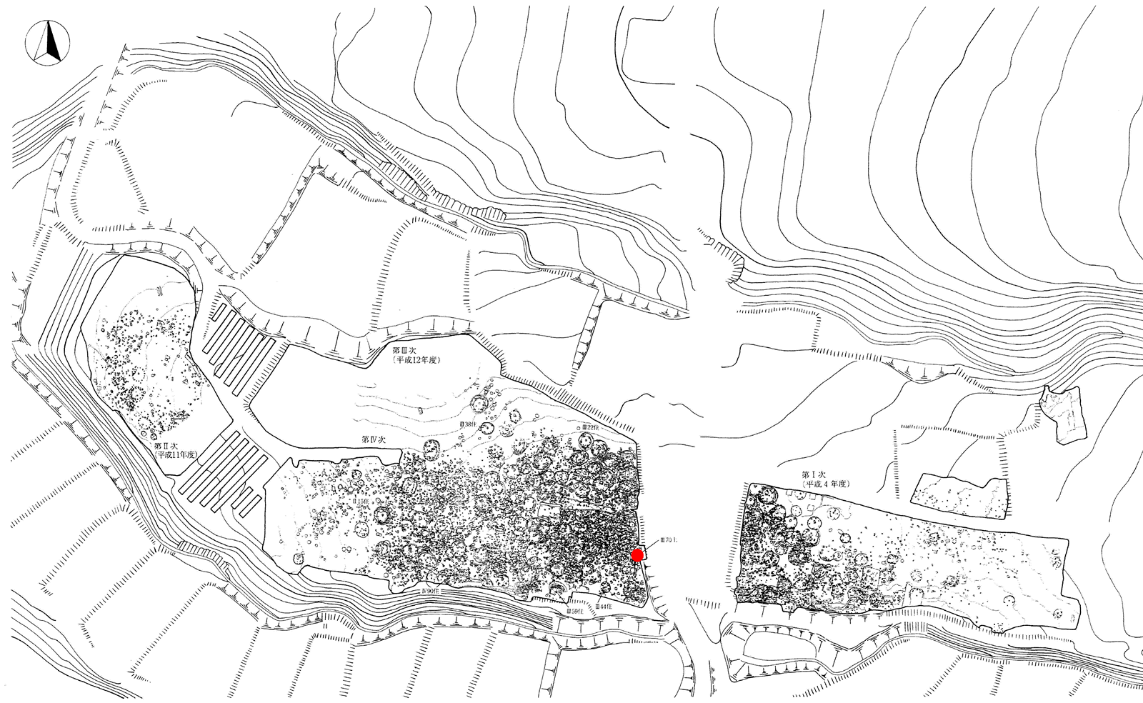 中ッ原遺跡の土偶が出土した位置