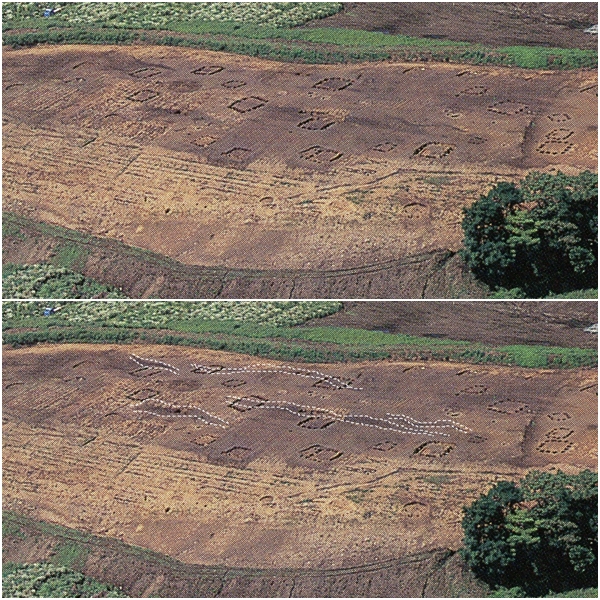 阿久尻遺跡の「地割れ」の写真