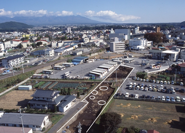 構井阿弥陀堂遺跡県道197号線建設時の調査の航空写真