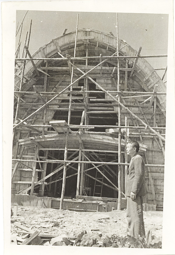 建設中の「尖石考古館」の写真