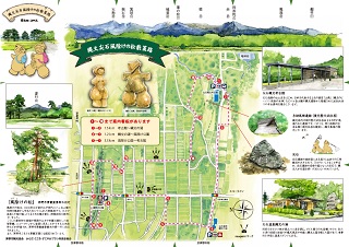 縄文尖石風除けの松散策コースマップ