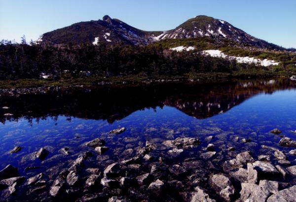 雄大な山の写真