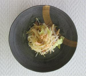 魚缶と野菜の蒸し煮