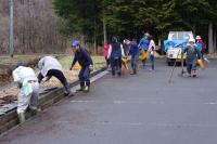 ボランティア活動　排水溝の清掃